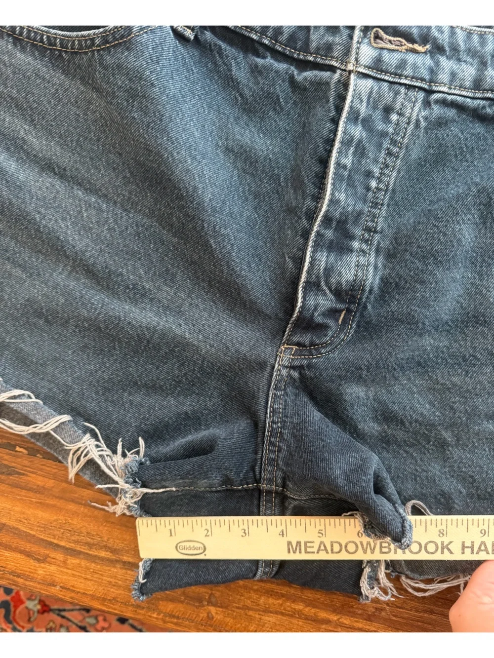90s Baggy Black Wash Denim Cutoff Shorts